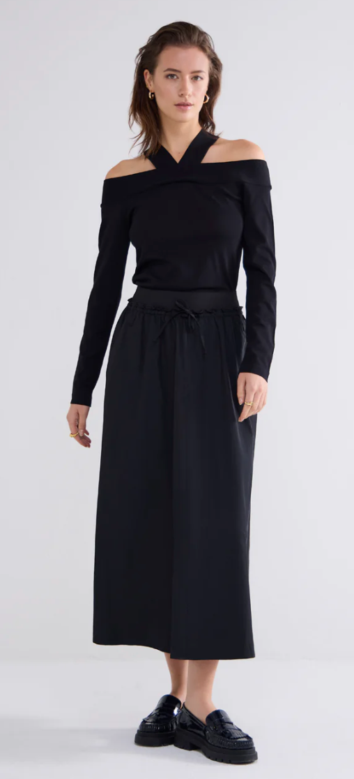 Taffeta Skirt with Side Pockets