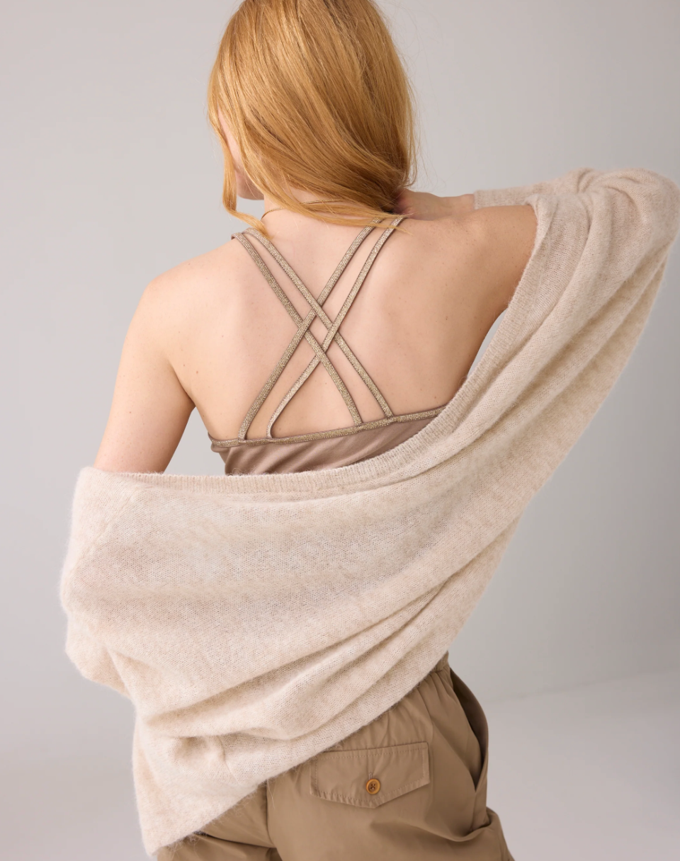 Braided Strap Tank Khaki