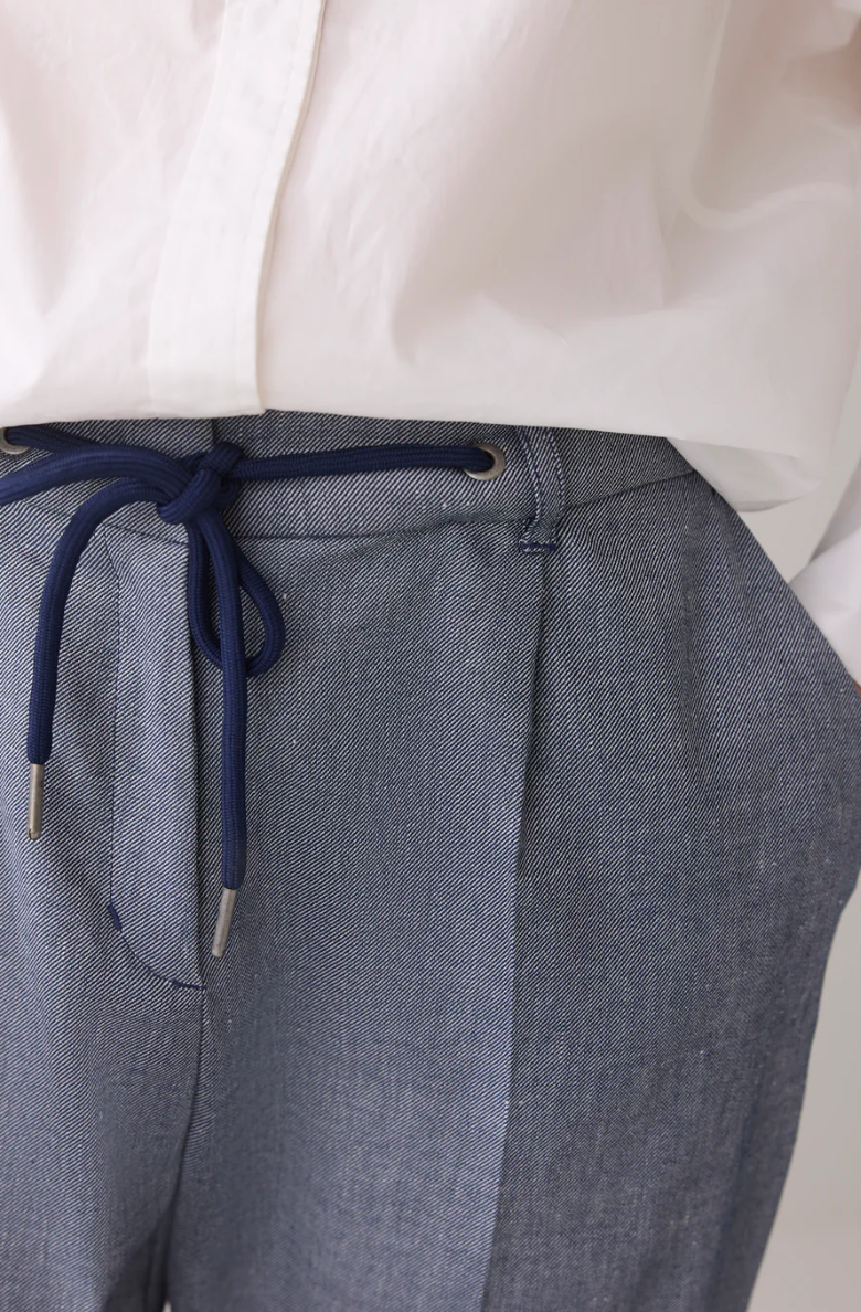 Linen Blend Twill Trousers