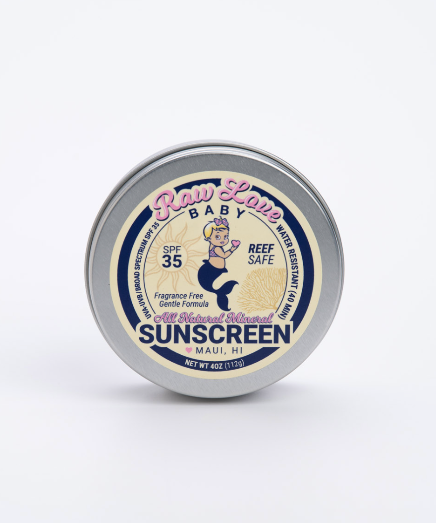 Raw Love Baby Mineral Sunscreen 4oz Tin