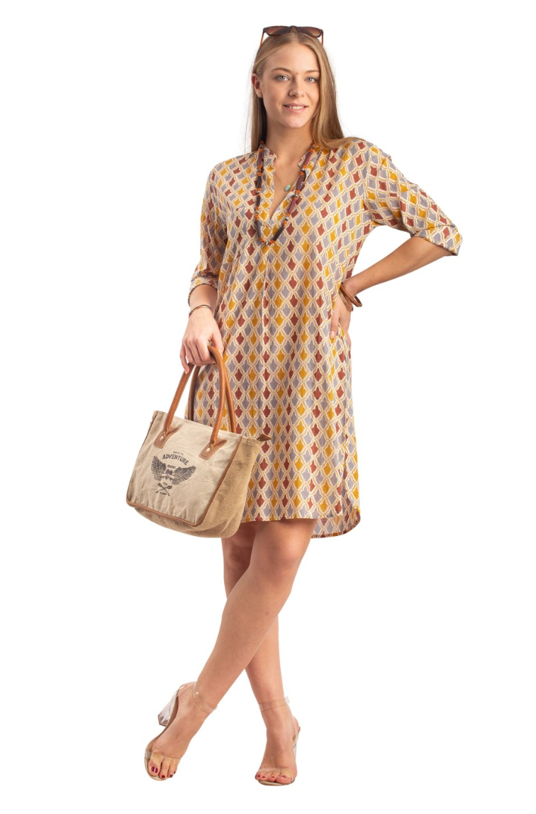Ochre Diamonds Tunic