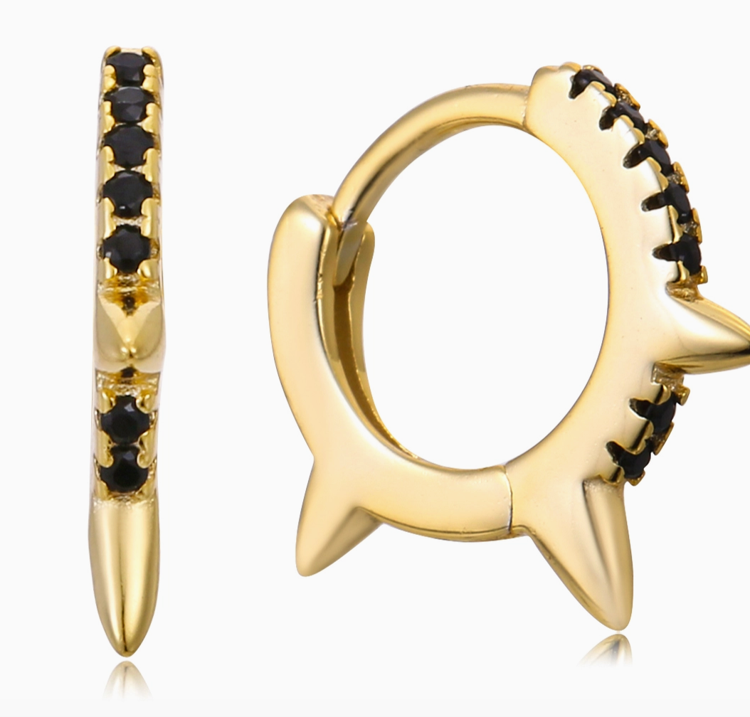 Spike Huggie Earrings