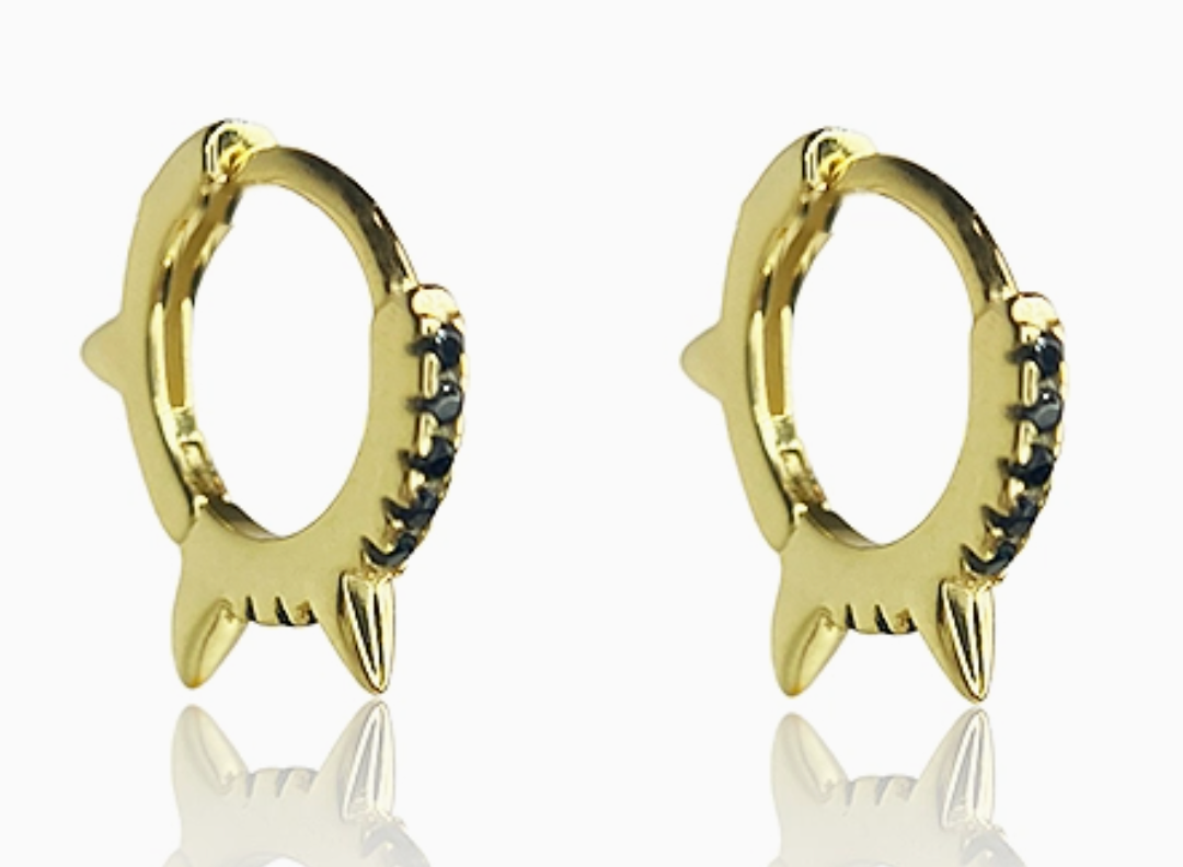Spike Huggie Earrings