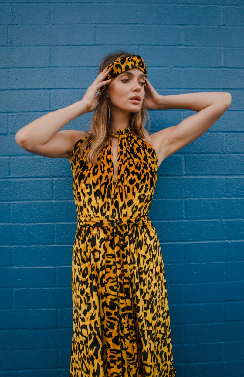 Vanya Gold Maxi Dress