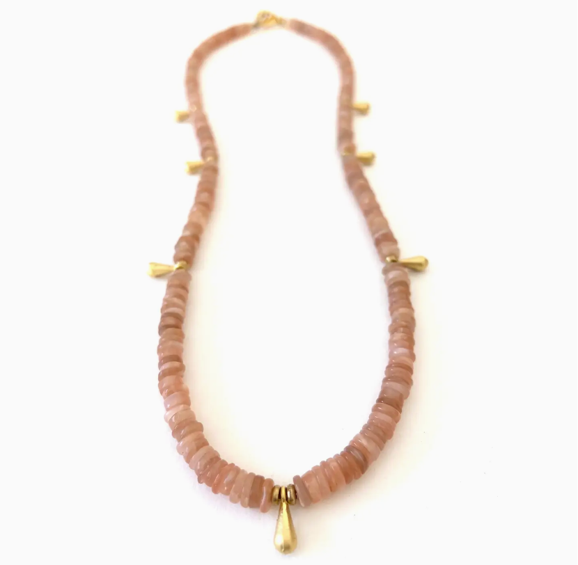 Mojave Sunrise Necklace / Rose Moonstone