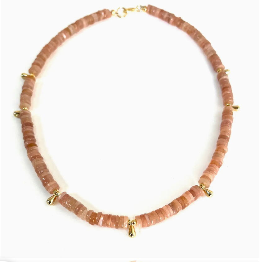 Mojave Sunrise Necklace / Rose Moonstone