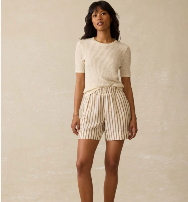 Miramar Linen Mini Rib Tee