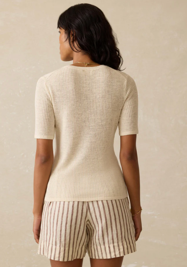 Miramar Linen Mini Rib Tee