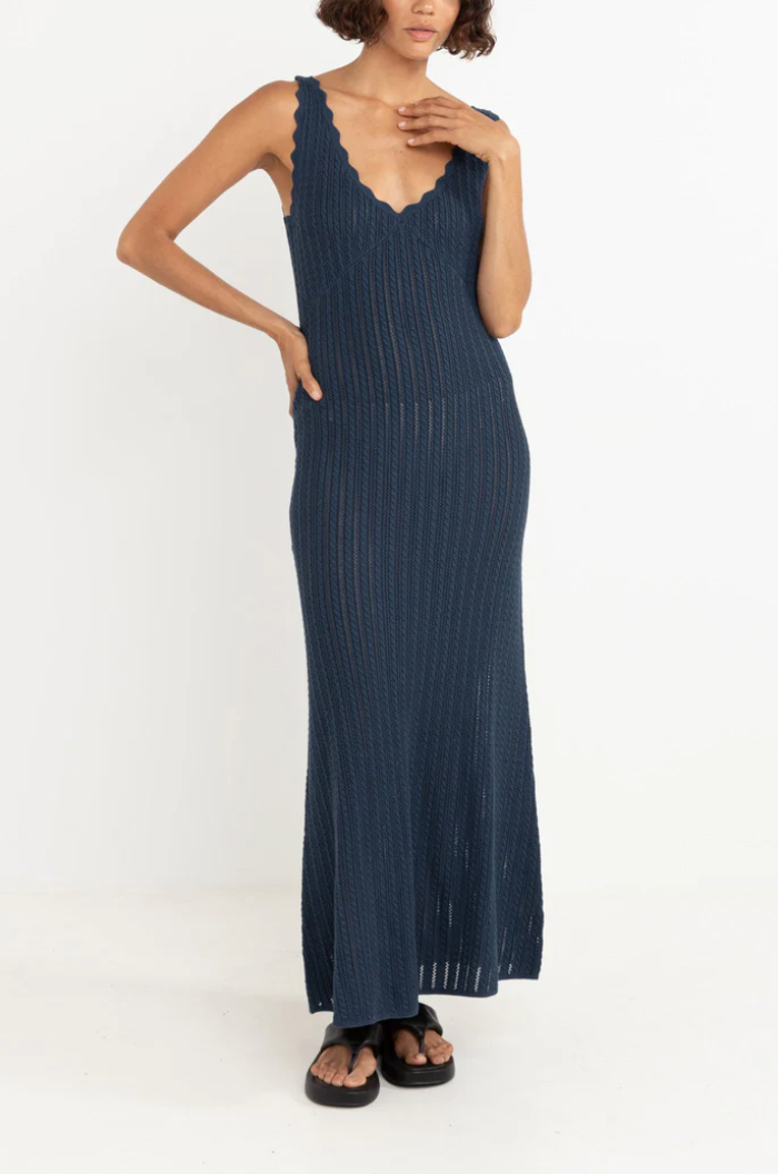 Scallop Knit Maxi Dress