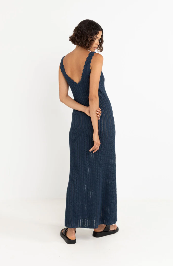 Scallop Knit Maxi Dress