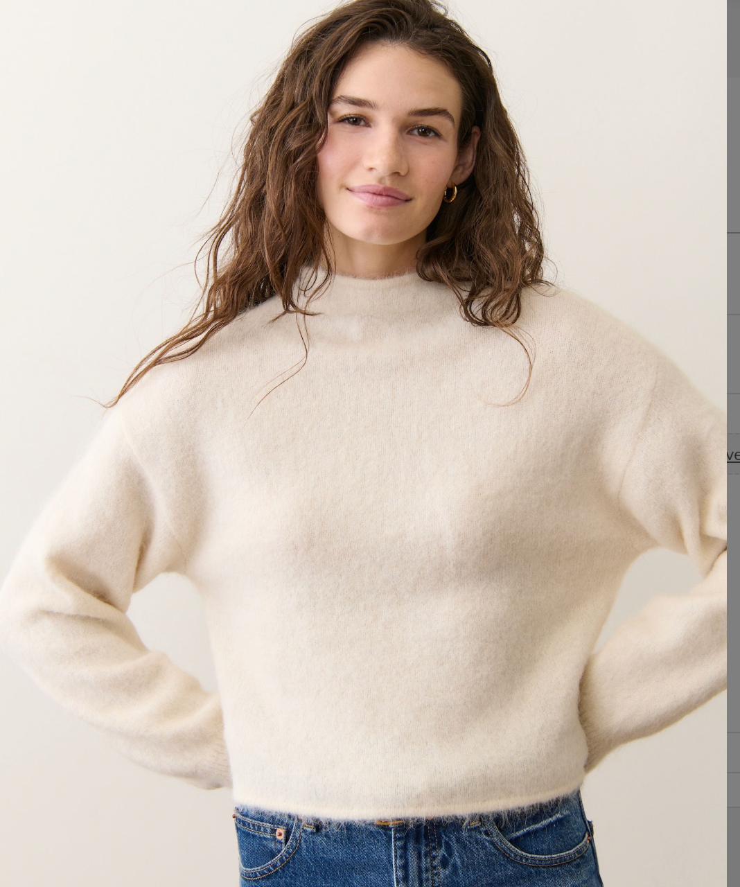 surii Alpaca Mock Neck Sweater
