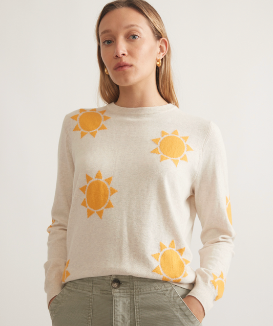 Icon Sweater Sun Print
