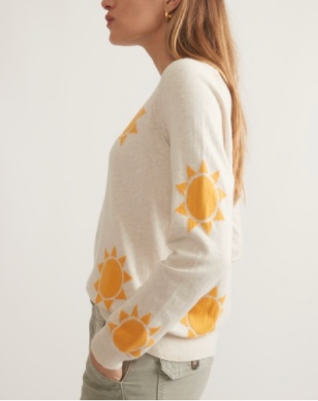 Icon Sweater Sun Print
