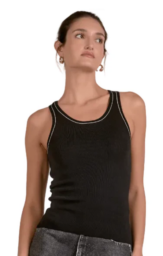 Black Contrast Tank