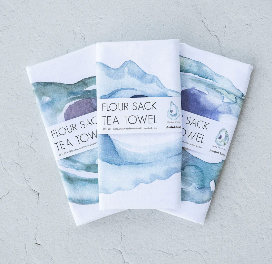 Spring Tide Oyster Tea Towel