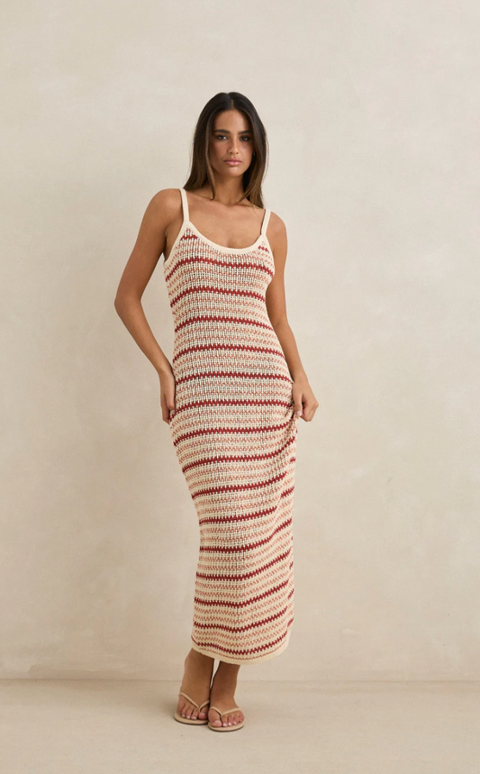 Tami Stipe Knit Maxi Dress