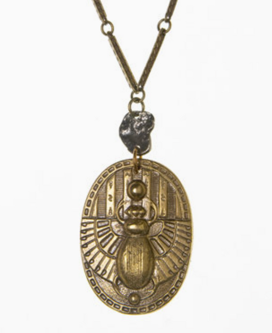 Deco Scarab Necklace