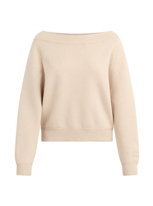 Blush Pink Off-Shoulder Sweater