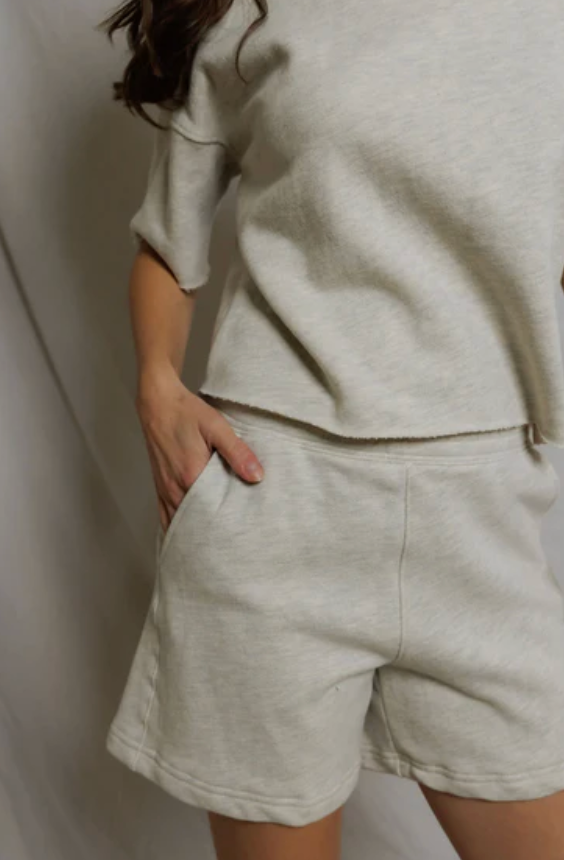 Bari - french terry pull-on short