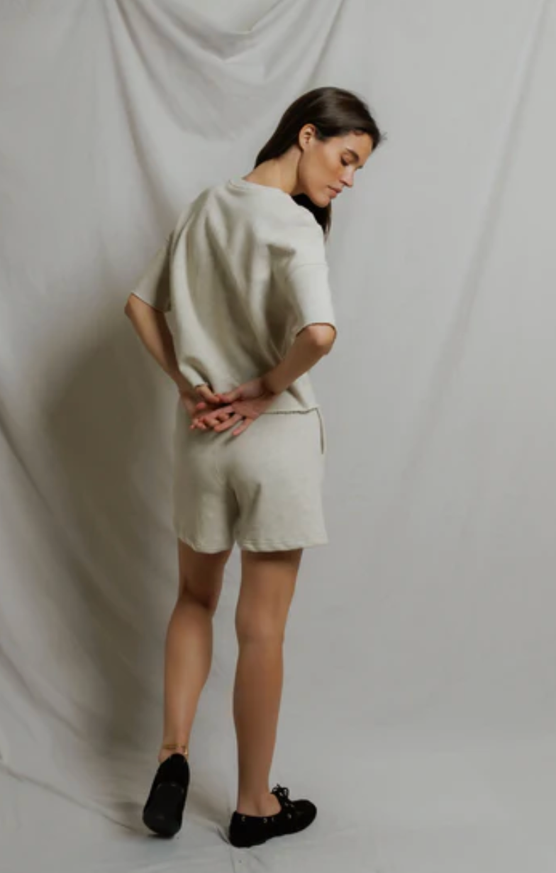 Bari - french terry pull-on short