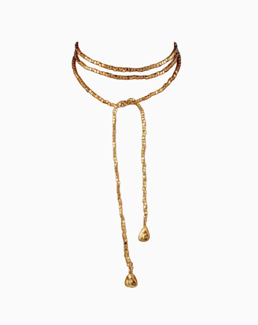 Gold Y Necklace