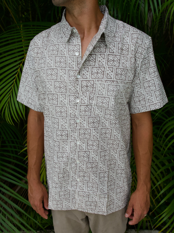Sand Stone - Mens Short Sleeve Button Down