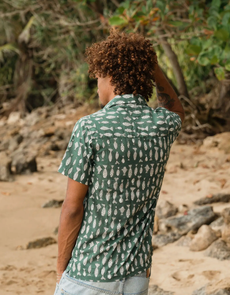 Pescado - Mens Short Sleeve Button Down