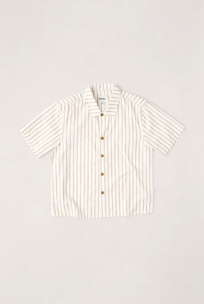 Vacation Stripe Crop SS Shirt