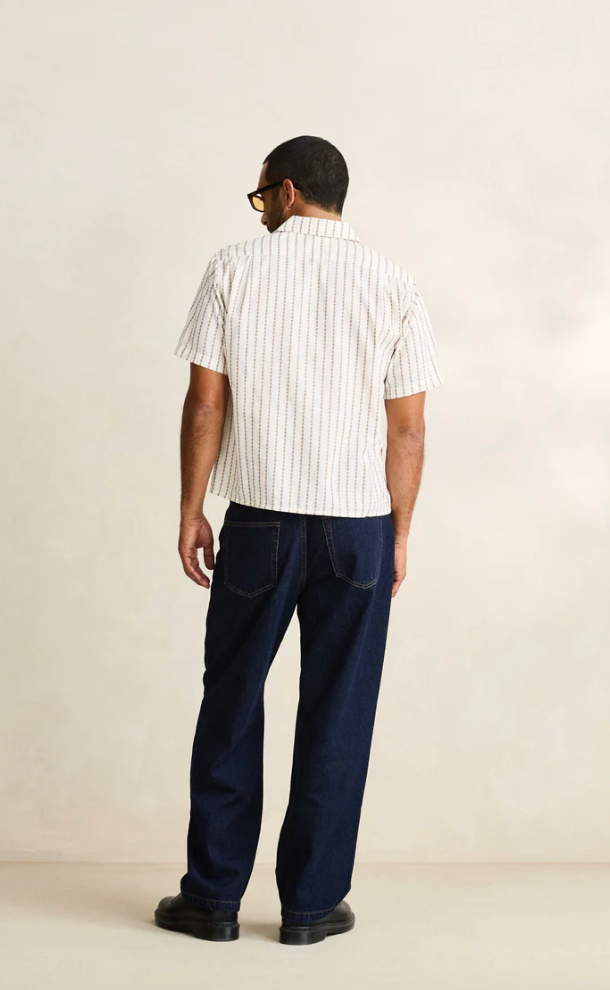 Vacation Stripe Crop SS Shirt