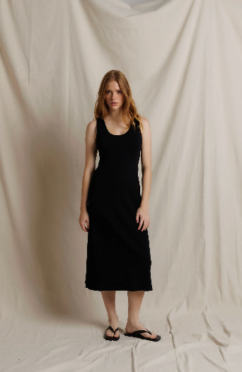 Edith - Heavy Rub Midi Tank Dress