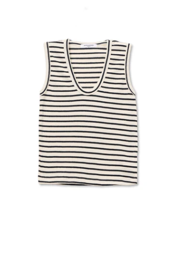 Tracy - Stripe U Neck Tank Top