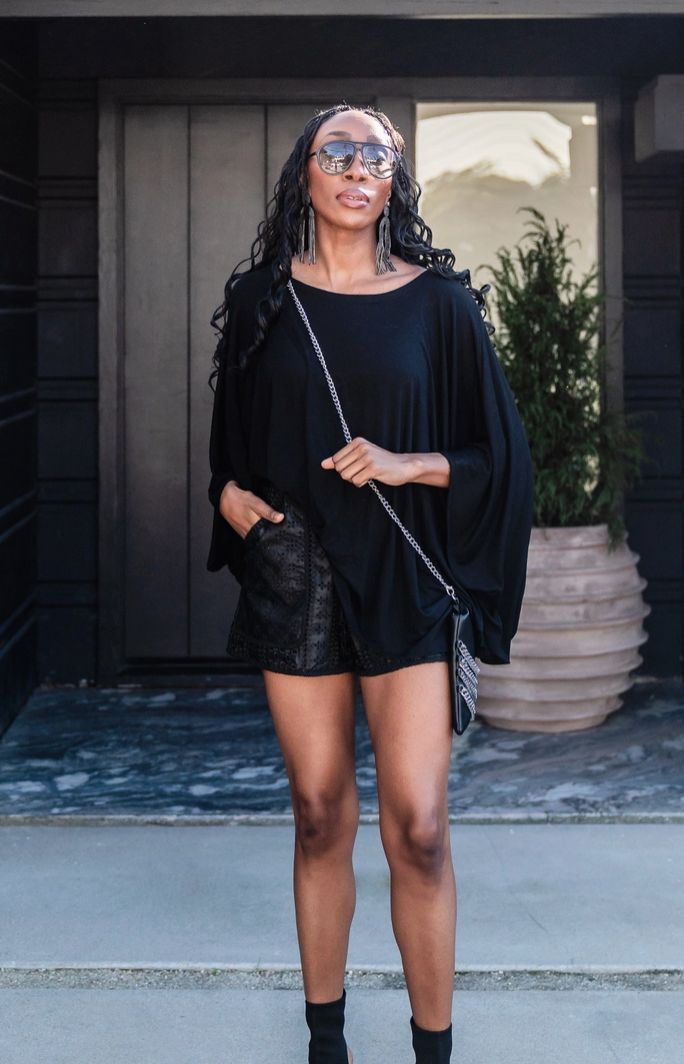 Onyx Scarf Top