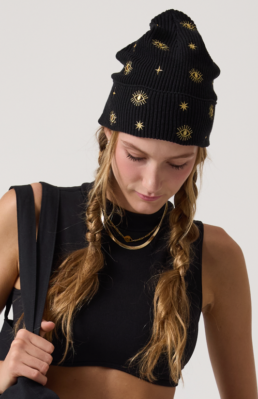 high vibes cotton knit beanie