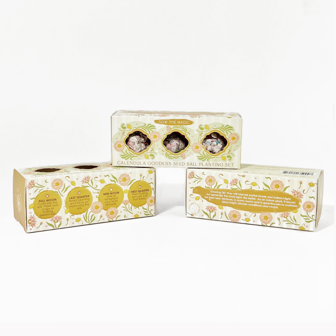 Calendula Goddess Mini Seed Ball Gift Box Set
