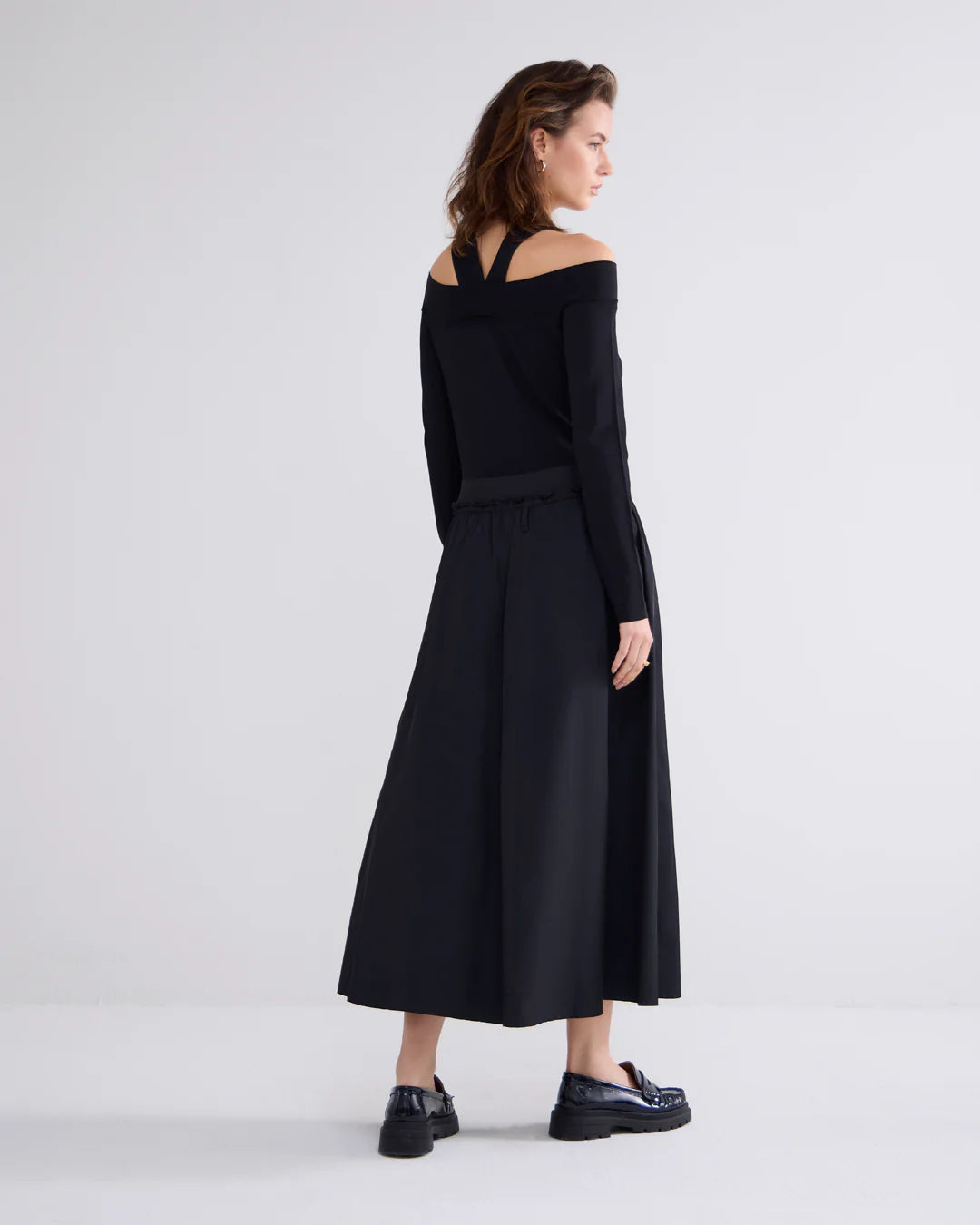 Taffeta Skirt with Side Pockets