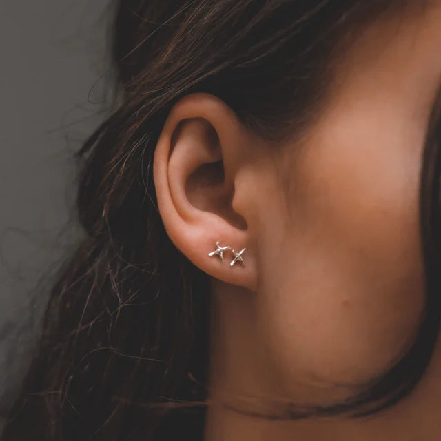 X Studs - Sterling Silver
