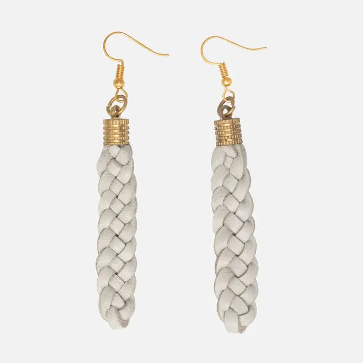 Dixie Leather Braided Earrings
