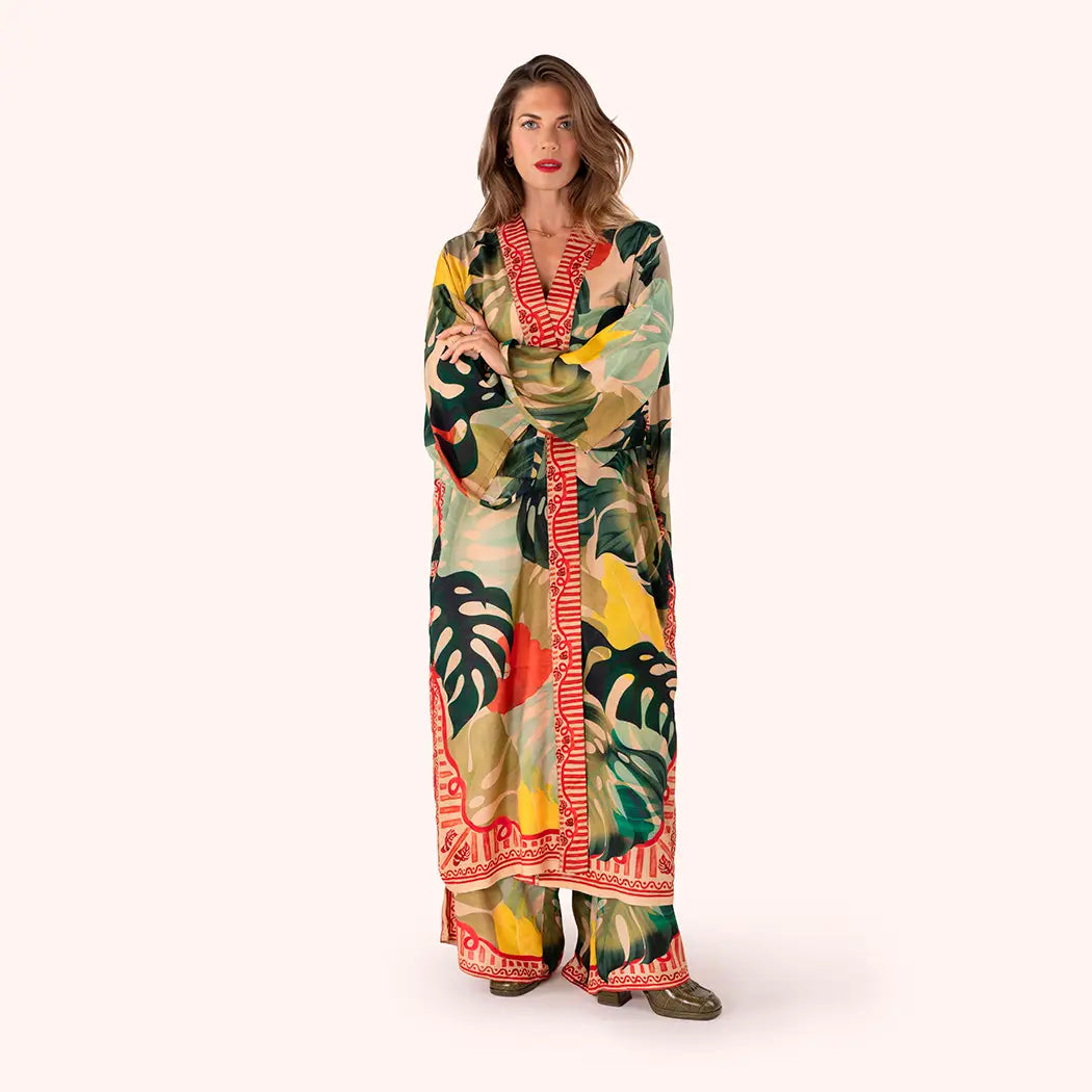 Exotic Leaves Kimono