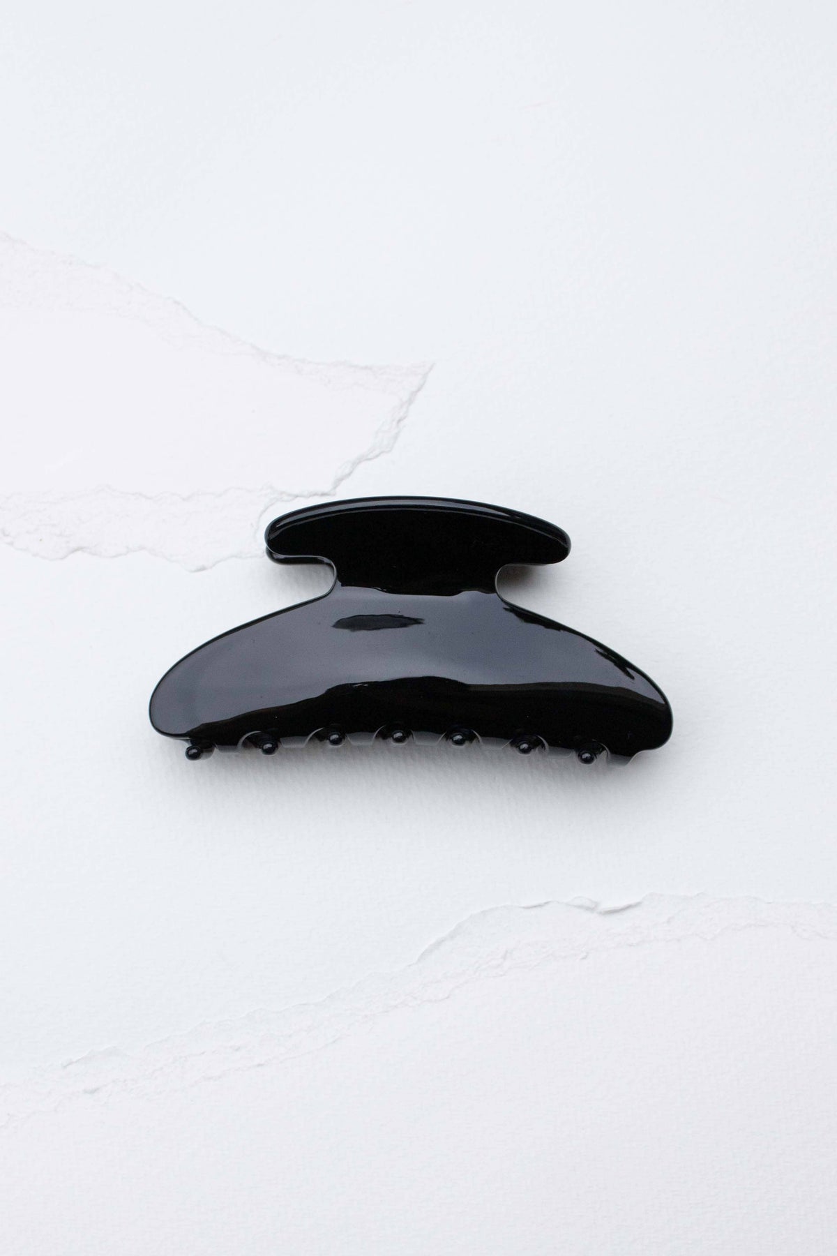 Midnight Gloss Cellulose Acetate Hair Claw Clip