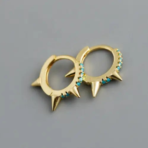 Spike Huggie Earrings