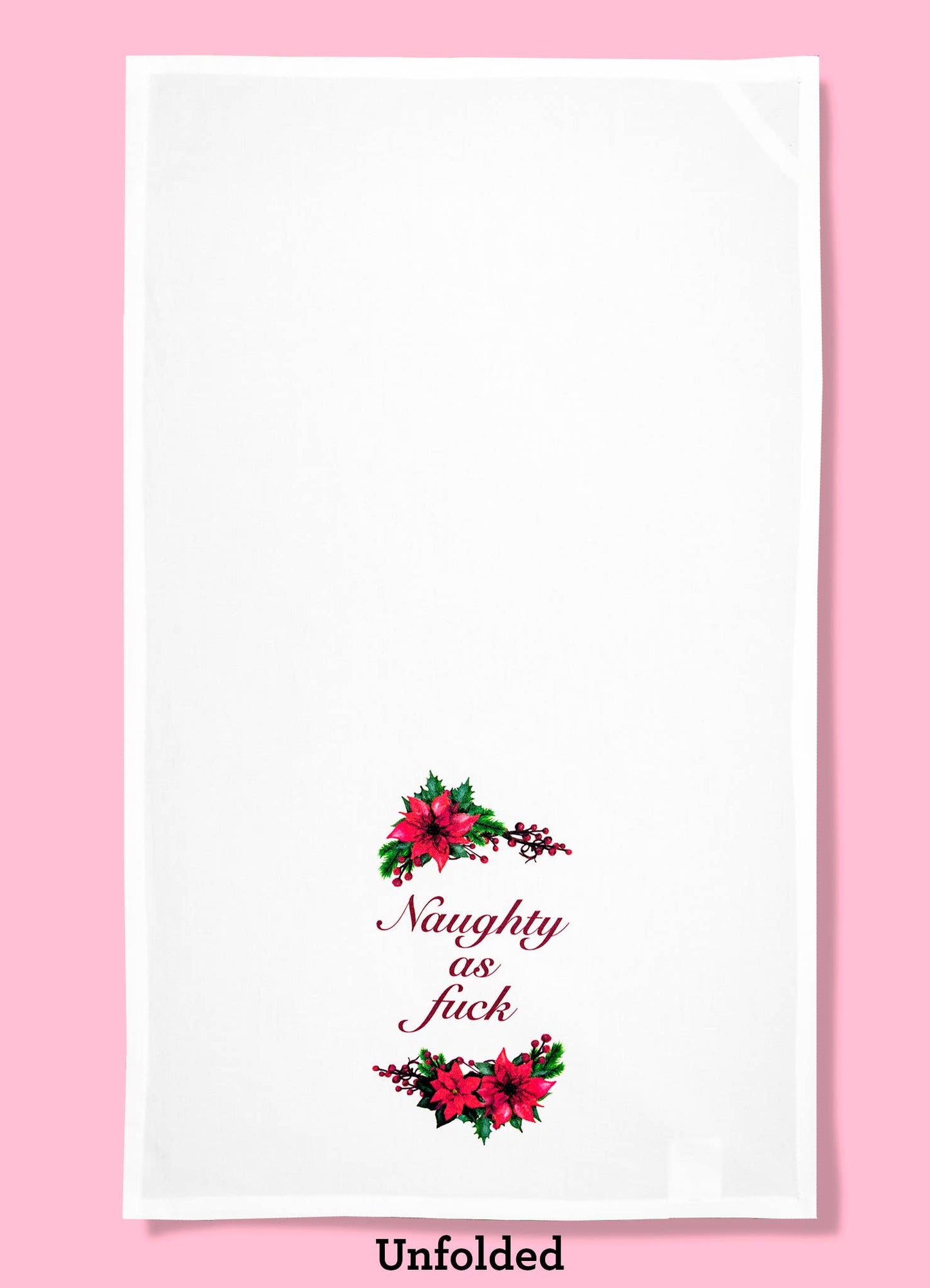Naughty as Fuck Tea Towel Four Pack | Holiday Dishtowel