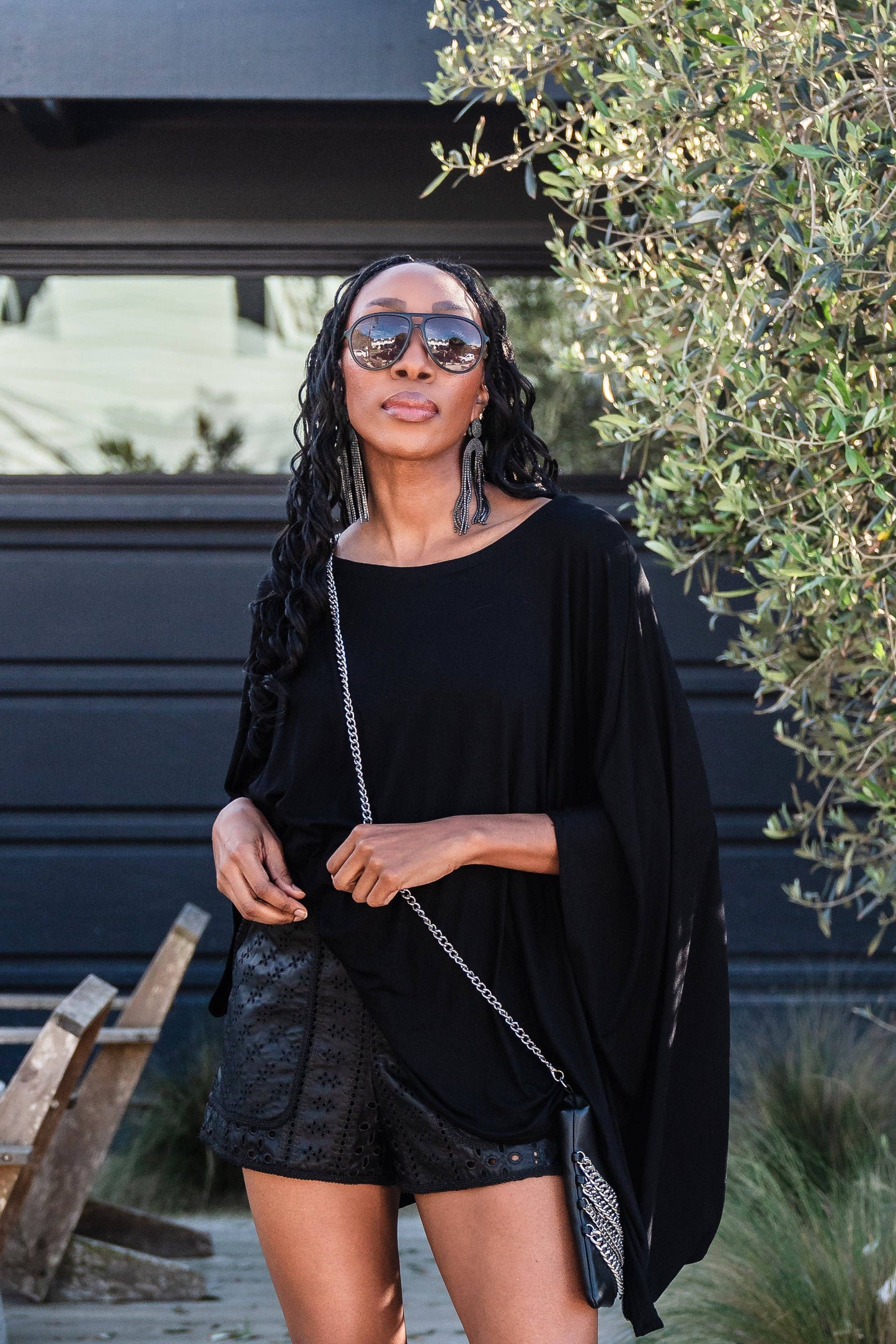 Onyx Scarf Top
