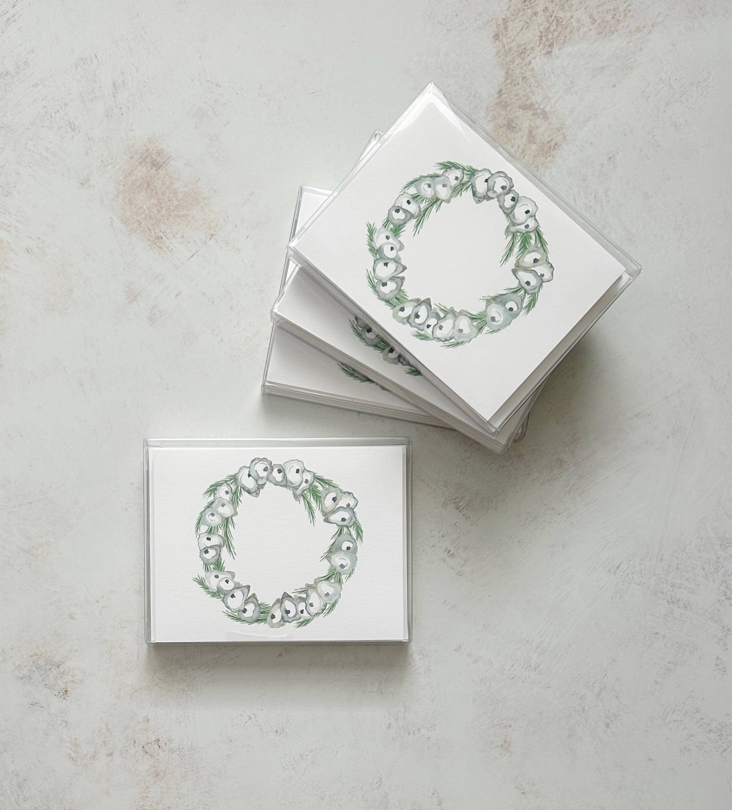 Oyster Wreath Stationery Card Box Set