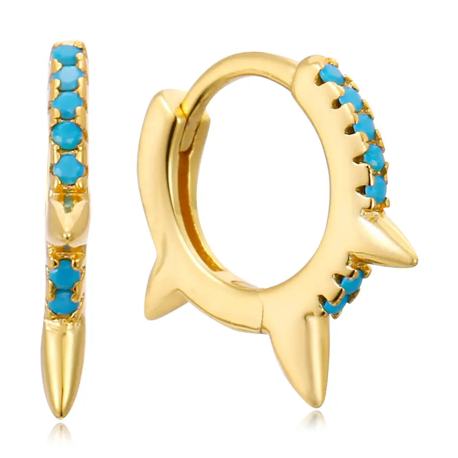 Spike Huggie Earrings
