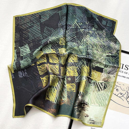 Checkered Graffiti Scarf
