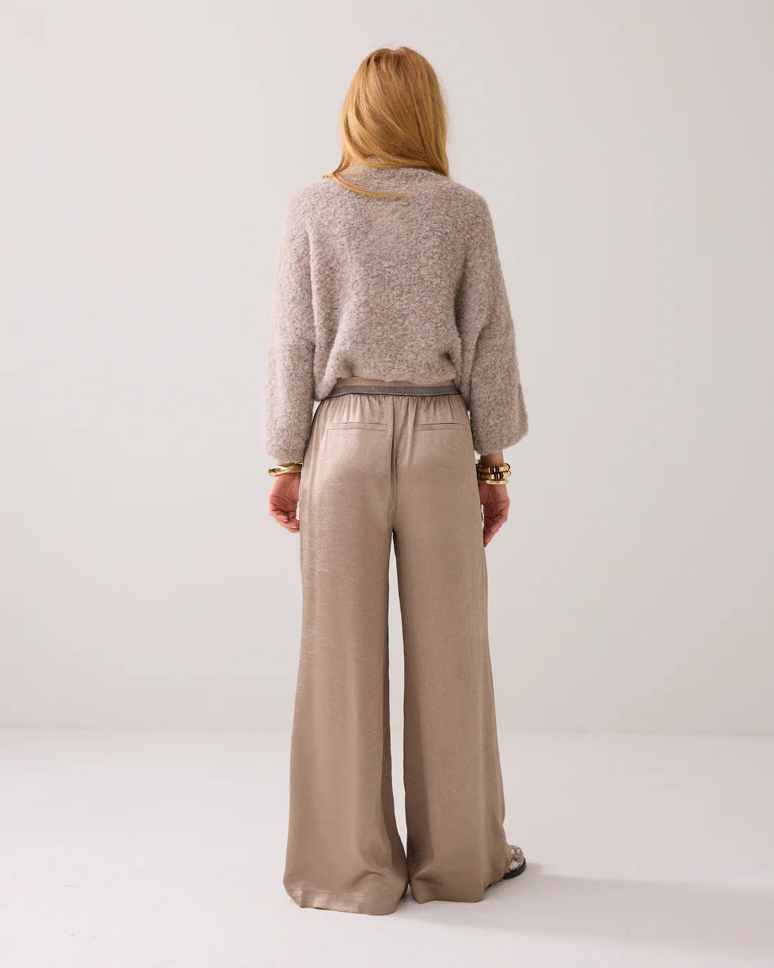 Crinkle Satin Pants