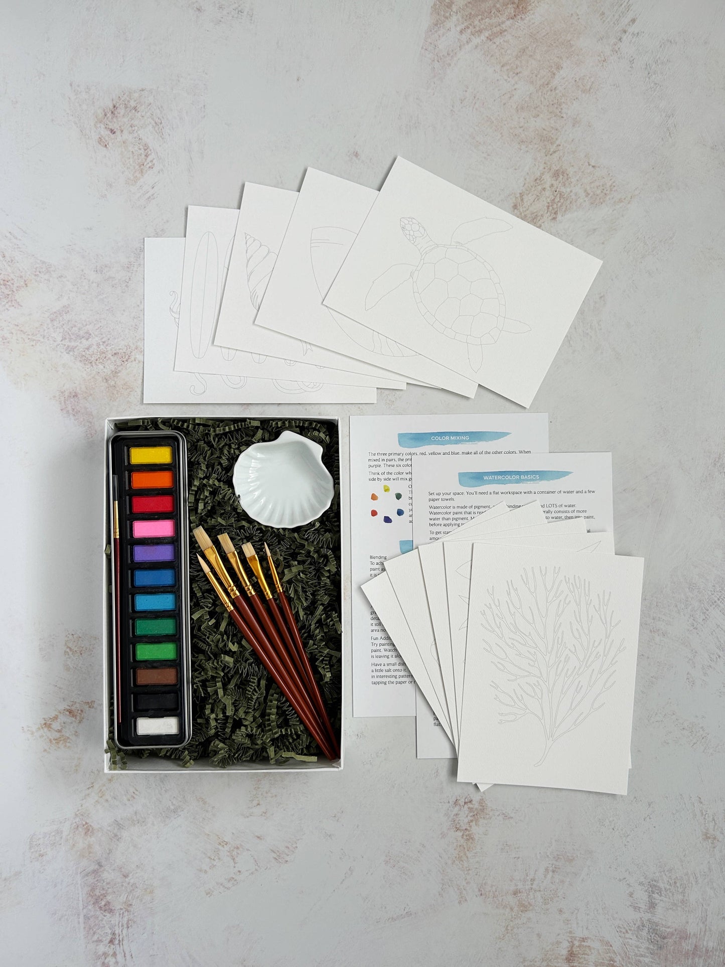 Watercolor Kit with Coast Cards