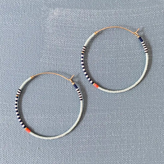 Thinnest Line Hoop in Iceburg Blue