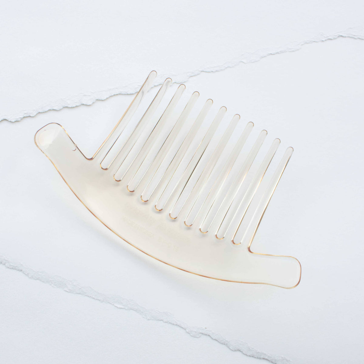 Curved Wide-Tooth Hair Comb Pin