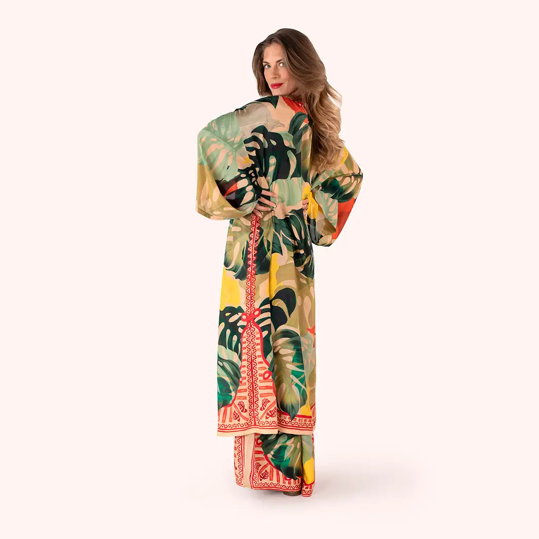 Exotic Leaves Kimono